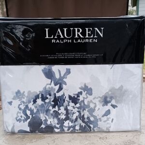 Lauren Ralph Lauren Blue and Gray Floral Duvet Cover Set Full/Queen - NIP